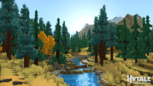 Generación de mundos V2 en Hytale mostrando montañas y biomas avanzados